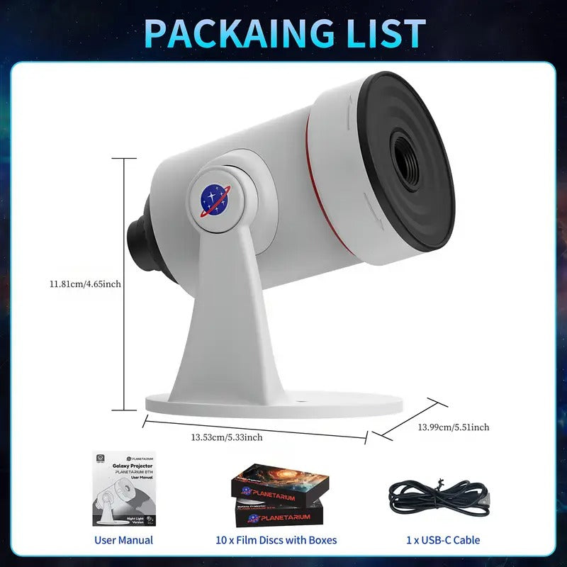 NNETM Planetarium Projector 8th Gen Rotating Galaxy Light-2
