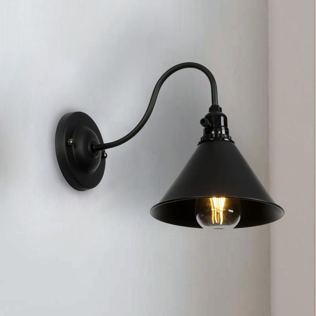Black Cone Wall Light~2673-0