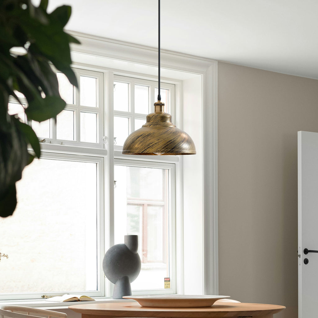 Industrial Dome Pendant Light - E27 Base ~5298-0