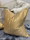 Luxury Gold Metallic Textured Velvet Cushion Cover-1