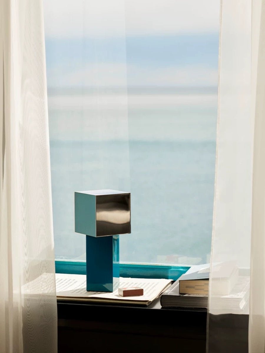 Modern Geometric Memphis Portable Dimmable Lamp - Bauhaus Pivot ATD7 Table Lamp-2
