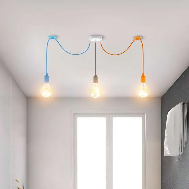 3-Head Colourful Spider Pendant Light | E27 | UK ~5184-4