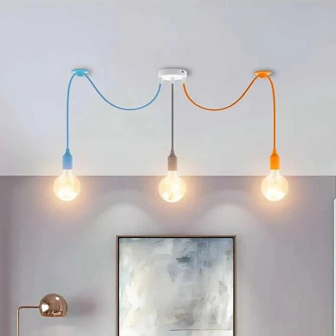 3-Head Colourful Spider Pendant Light | E27 | UK ~5184-1