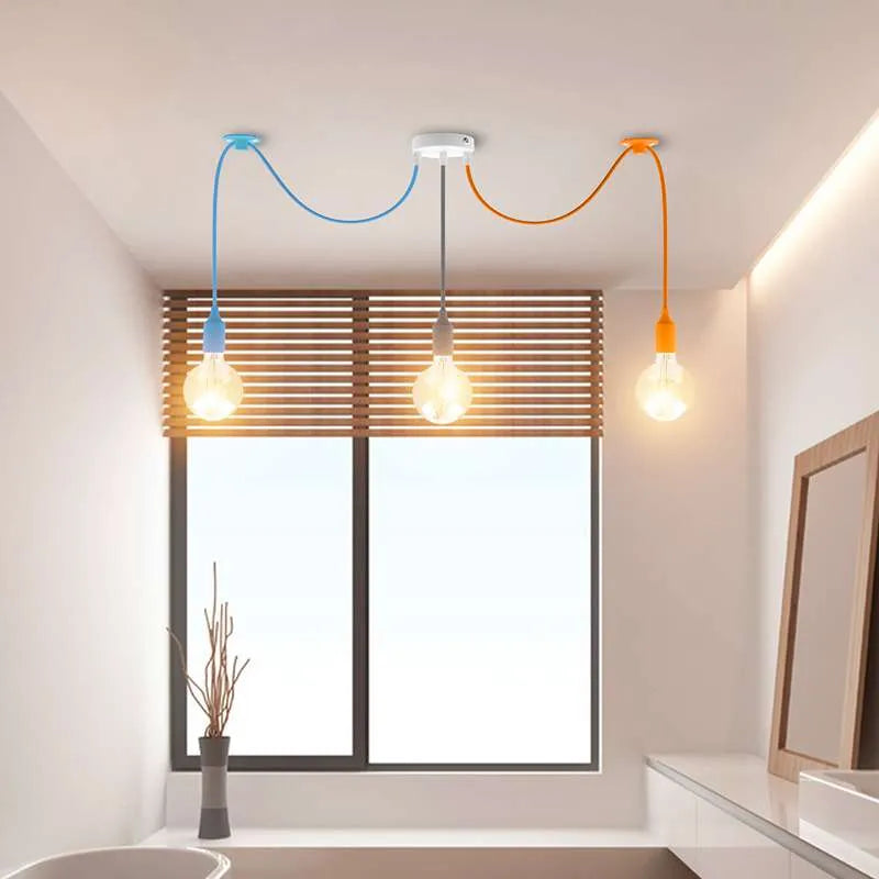 3-Head Colourful Spider Pendant Light | E27 | UK ~5184-3