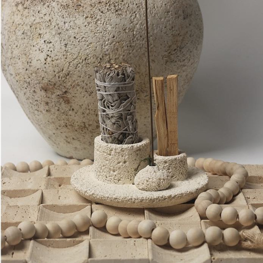 EmberRitual — Candle & Incense Holder
