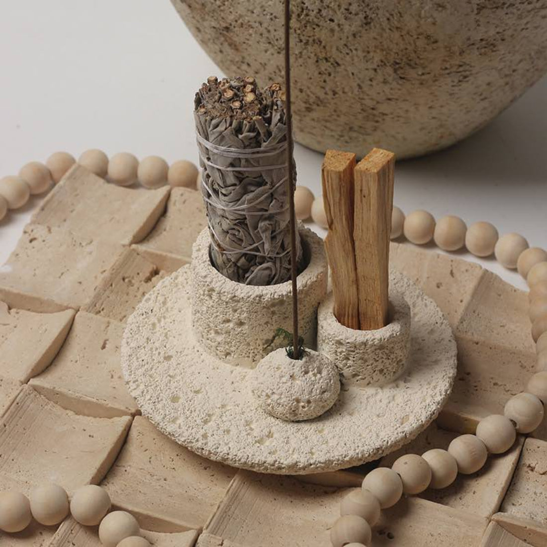 EmberRitual — Candle & Incense Holder