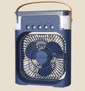 Navy NovaPulse 3-in-1 fan with built-in ambient lighting and leather carry handle