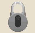 NovaPulse Bluetooth smart padlock in waterproof aluminium alloy with a silver finish