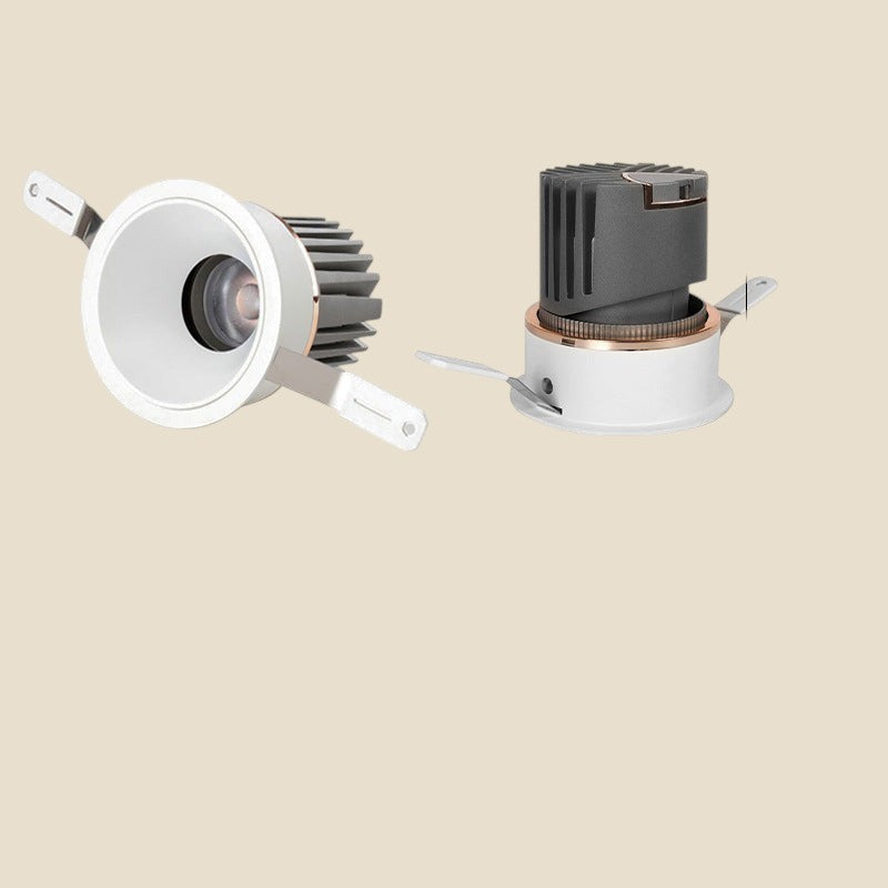 Dwie inteligentne lampy sufitowe NovaPulse Xiaomi LED w kolorze białym z miedzianym akcentem i wpuszczaną konstrukcją