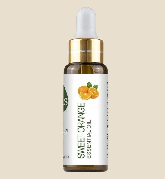NovaPulse MAYJAM sweet orange essential oil in a glass dropper bottle