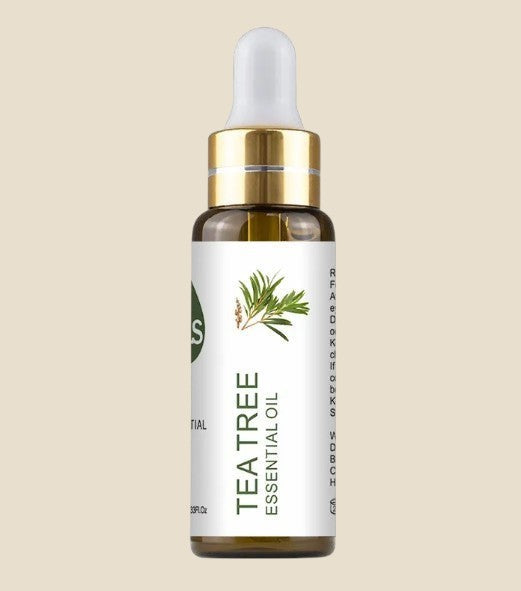 MAYJAM tea tree essential oil in a glass dropper bottle from NovaPulse