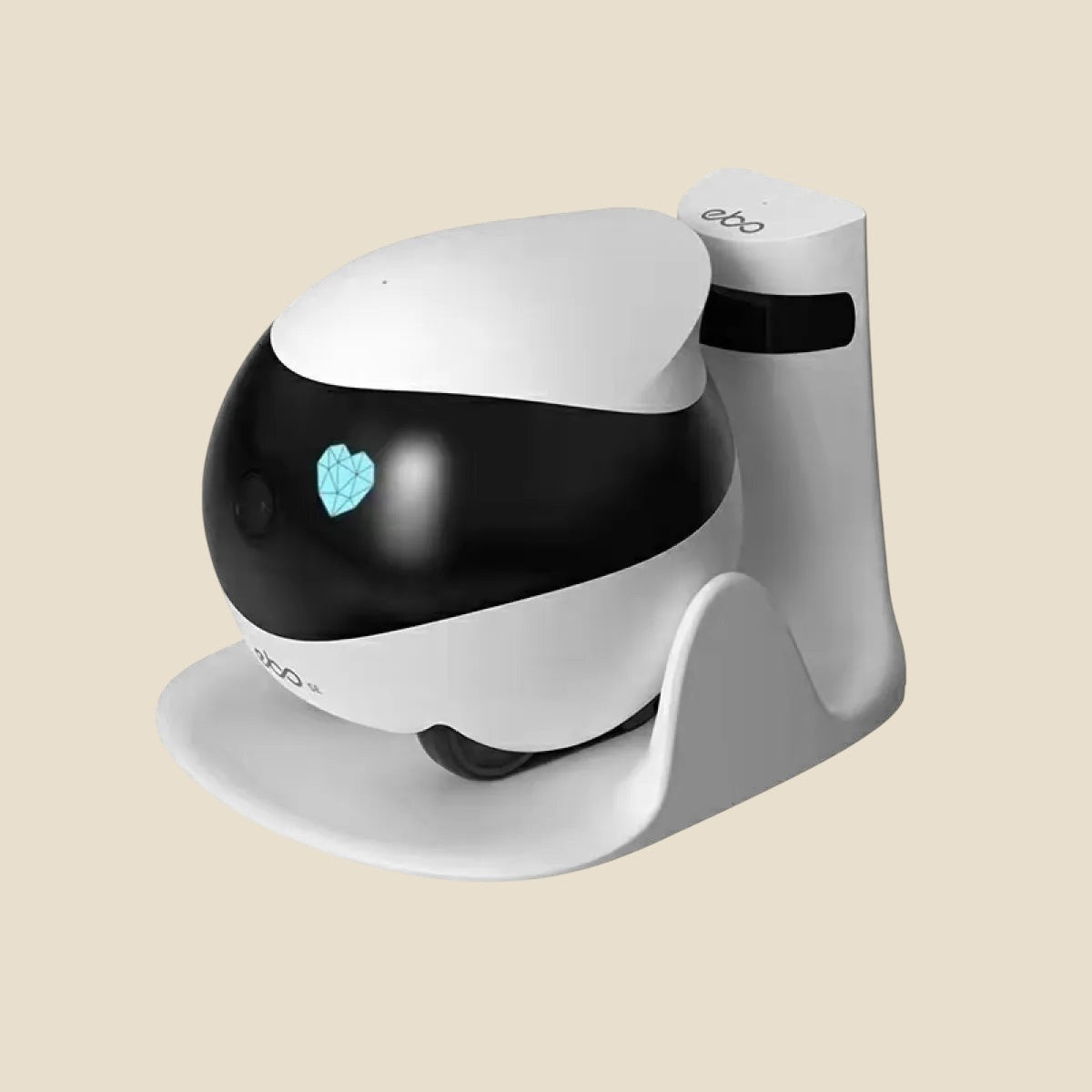 NovaPulse RoboWatch, biało-czarny robot monitorujący z kamerą HD i stacją dokującą do ładowania