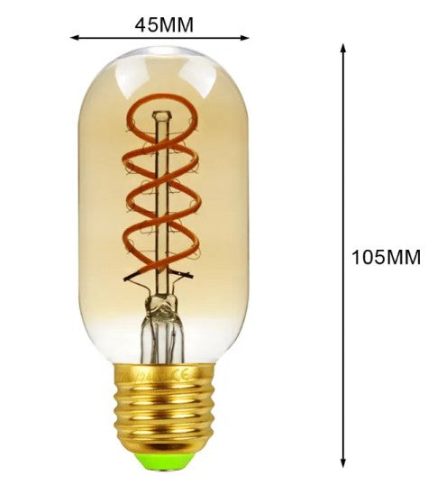 NovaPulse Edison LED bulb with amber glass and decorative spiral filament