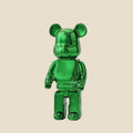 Standing green NovaPulse NovaBear figurine in resin with a glossy electroplated finish