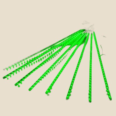 Green NovaPulse meteor shower tubes for garden decor and festive displays