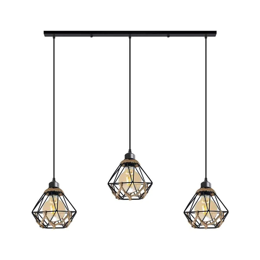 Industrial 3-Light Cage Pendant Hanging Light E27 ~ 5133