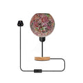 Colourful Mosaic Glass Table Lamp E27 Plug in Wooden Base~ 5023-4