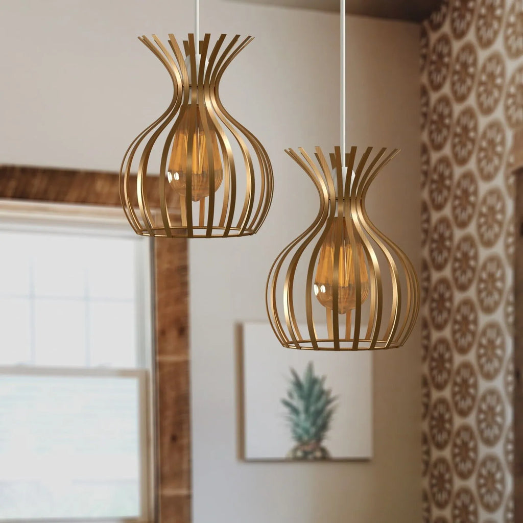 Modern Indoor Copper Metal Wire Cage Lamp Shade~5103-4