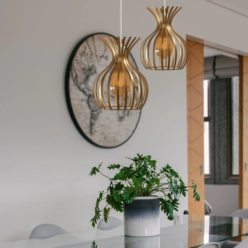 Modern Indoor Copper Metal Wire Cage Lamp Shade~5103-2