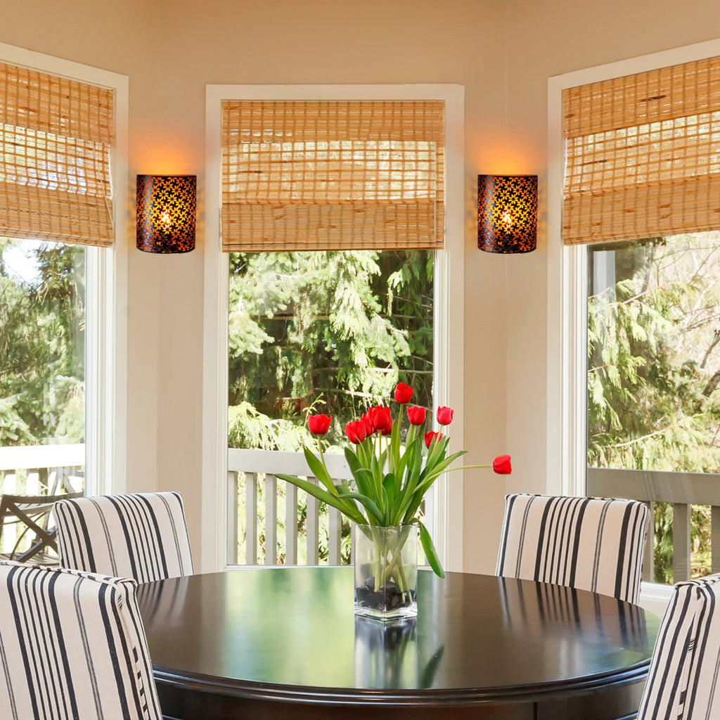 Set of 2-8''H Wall Sconce Lighting Lamps（Snowflake）-4