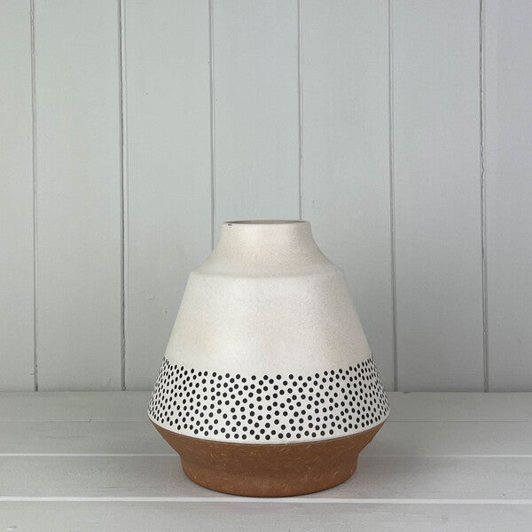Earthy Dotty Bamboo Skandi Vase-1