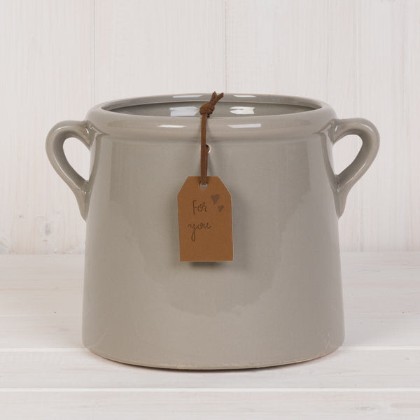 Grey "For You" Vase TD13cm x H15cm-1