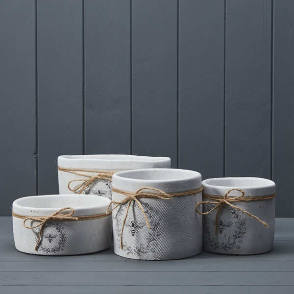White Bee Pot H12.7cm-2