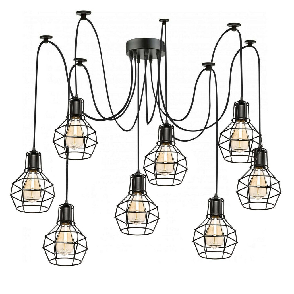 8 Way Spider Ceiling Pendant Light 2M  ~1180-5