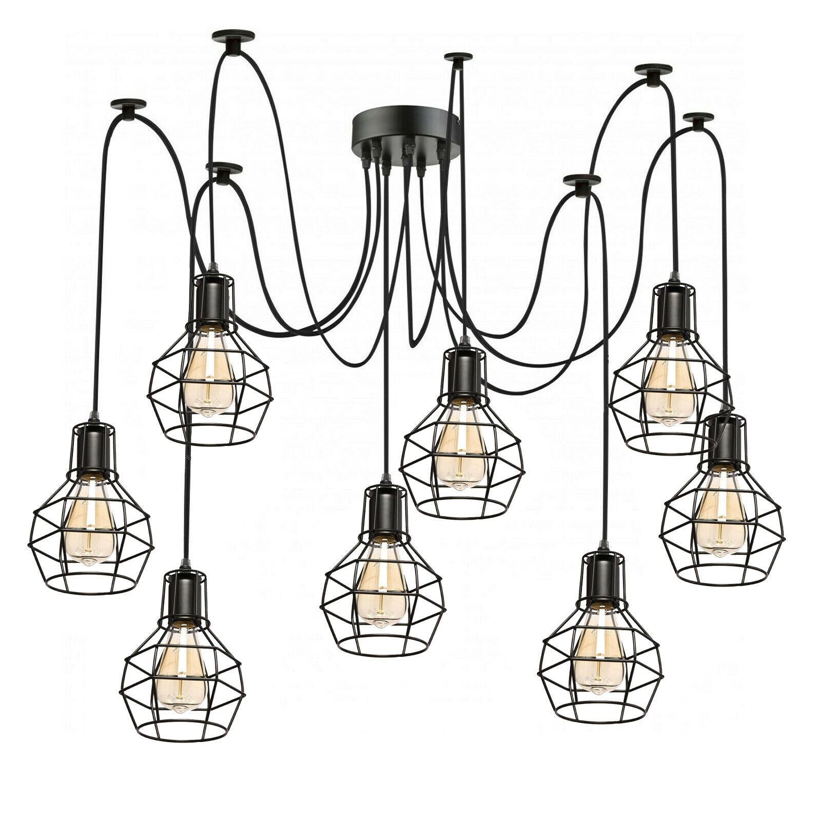8 Way Spider Ceiling Pendant Light 2M  ~1180-5