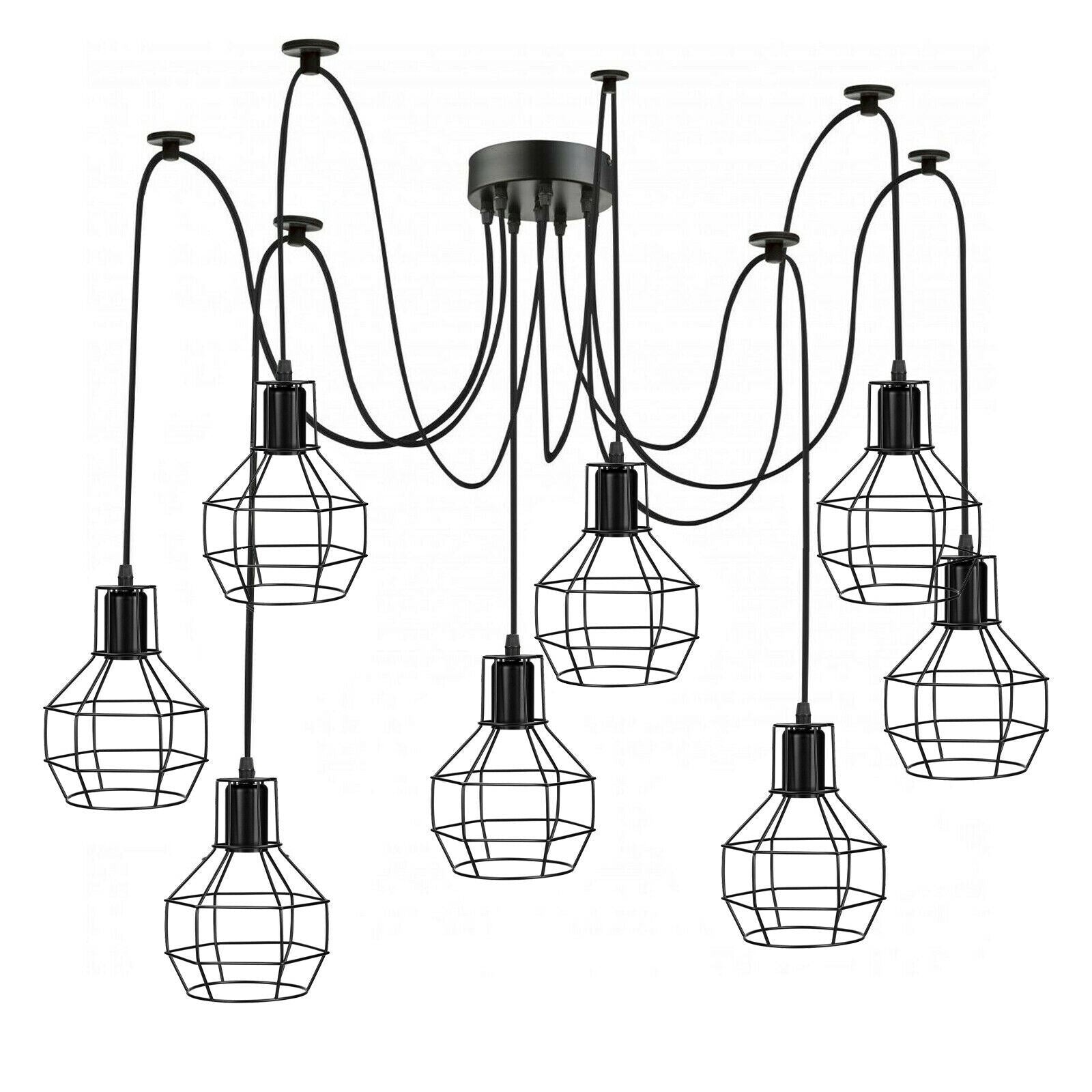 8 Way Spider Ceiling Pendant Light 2M  ~1180-6