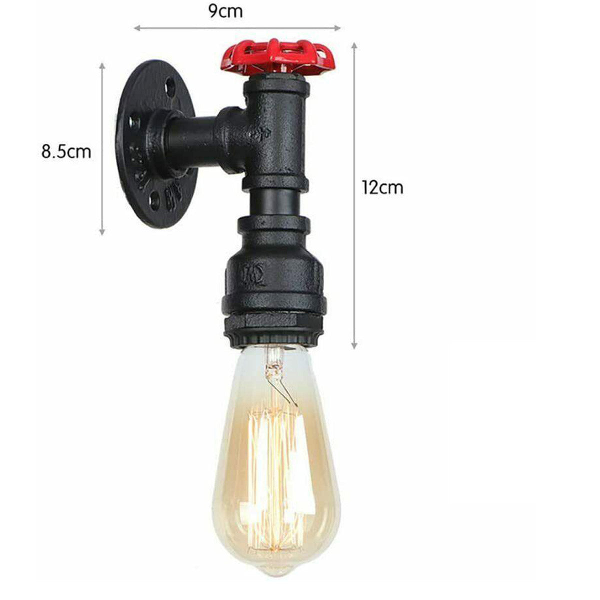 Vintage Industrial Steampunk Water Pipe Wall Light E27~2168-1