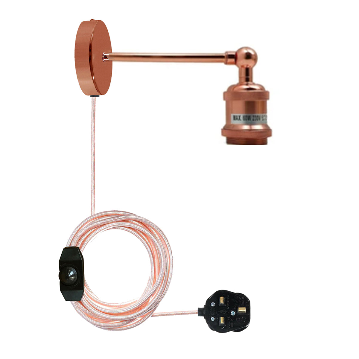 Wall Plug-in lights Vintage Wall Sconce Lamp Rose Gold ~1453-3