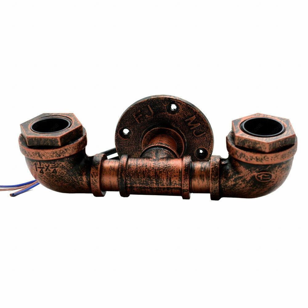 Industrial Steampunk Water Pipe Twin Wall Light Sconce E27~2133-5