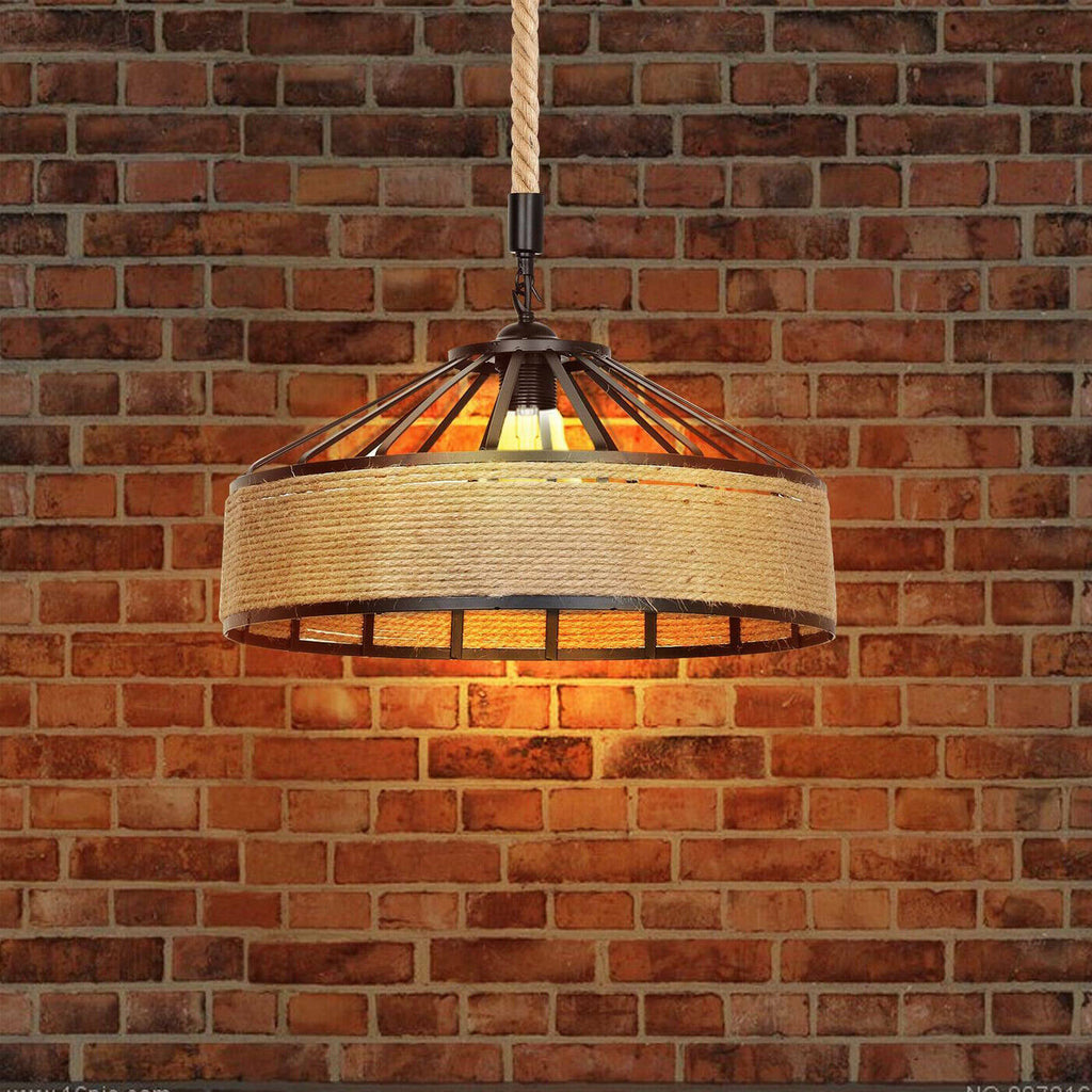 Large 1M Hemp Rope Pendant Light for Café & Bars ~5070-0