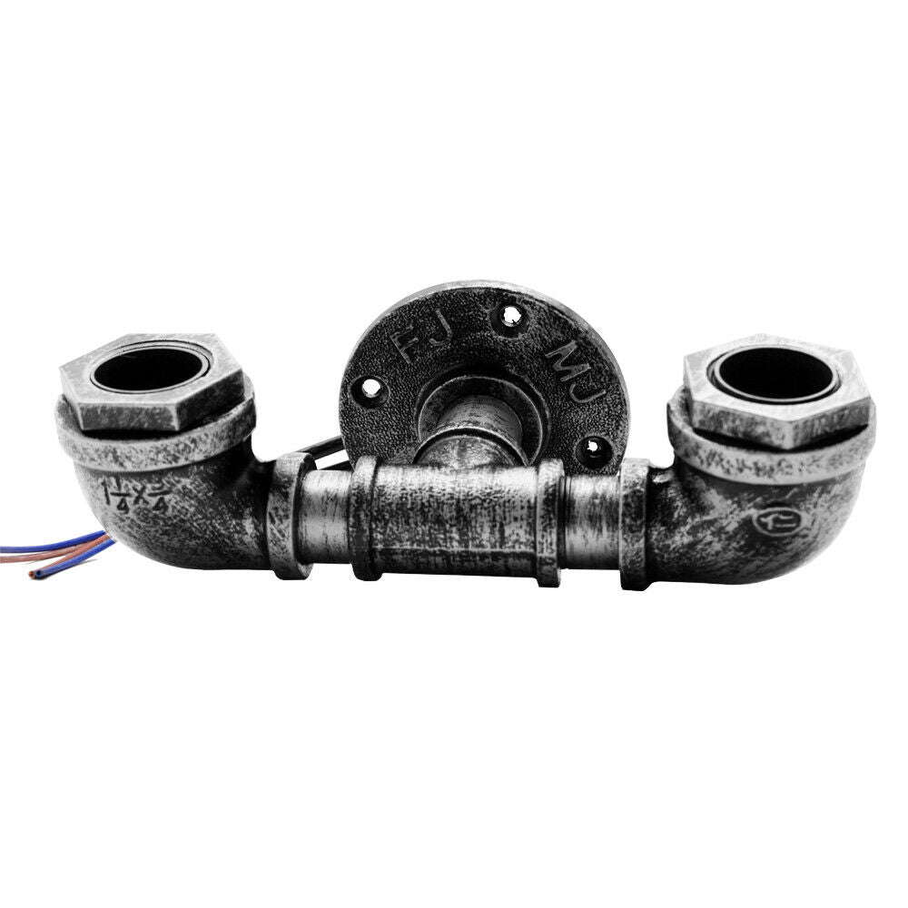 Industrial Steampunk Water Pipe Twin Wall Light Sconce E27~2133-6