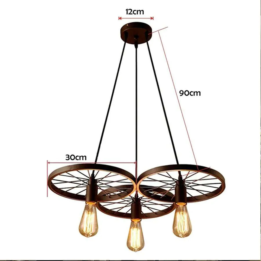 Industrial Wheel Pendant Light Ceiling Lamp Light  ~2361
