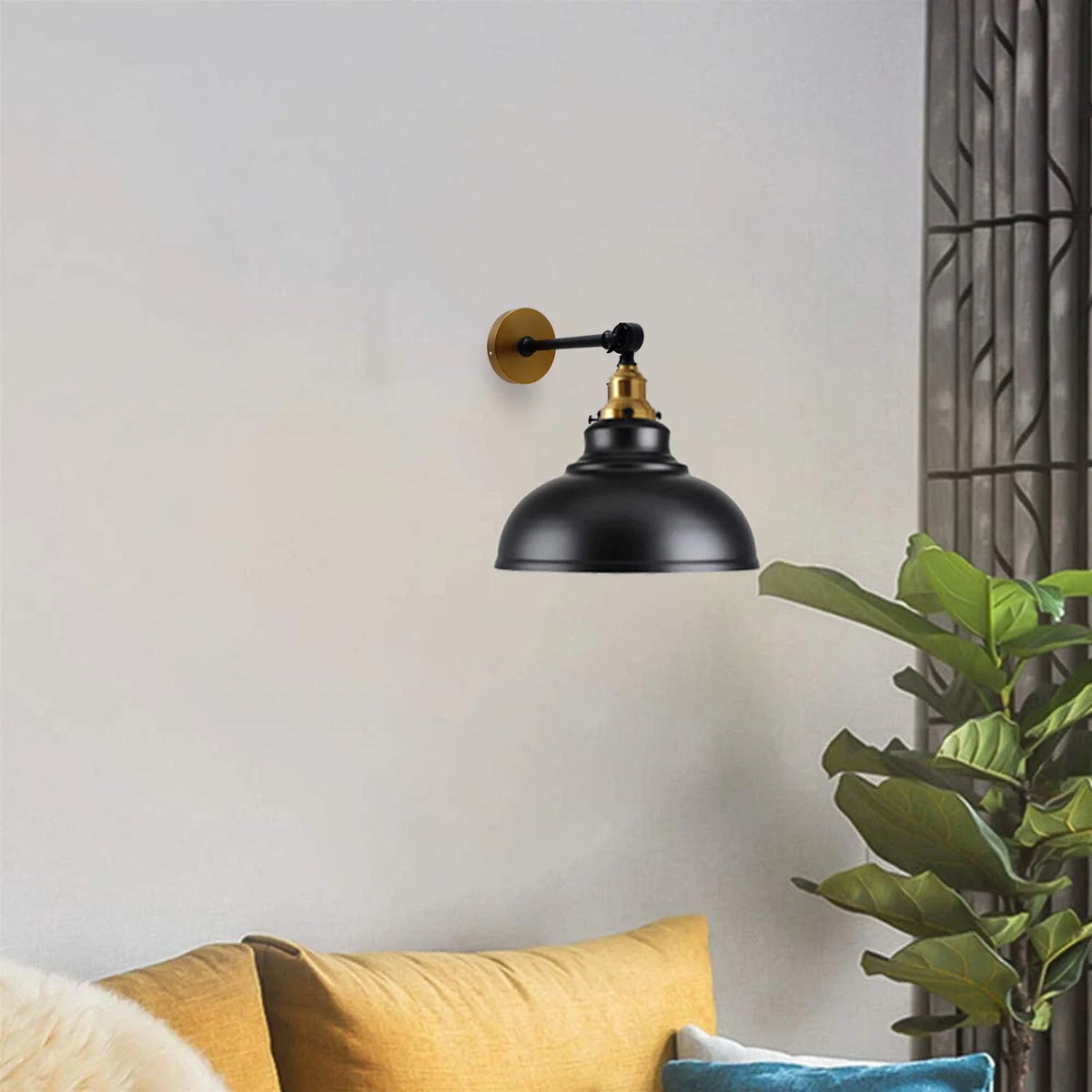 Industrial Wall Mounted E27 Light Curvy Shade industrial wall light ~2542-1