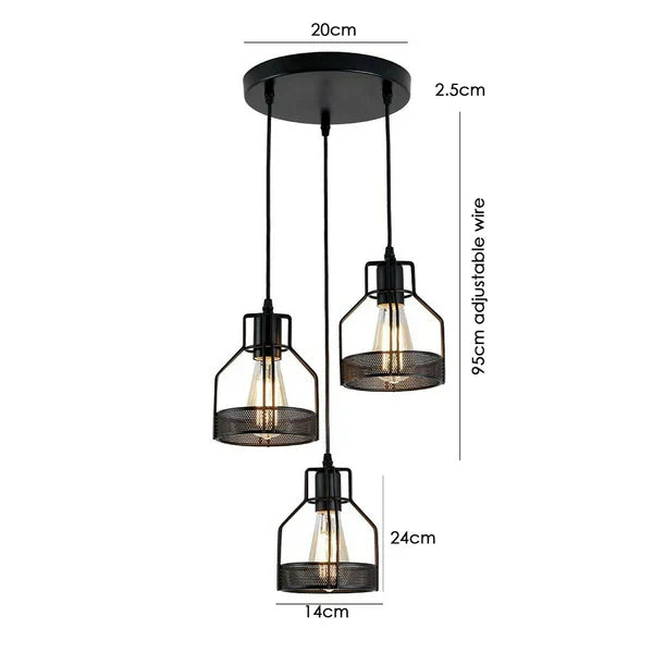 Vintage Industrial Pendant Light | Modern LED Ceiling Lamp~2140-3