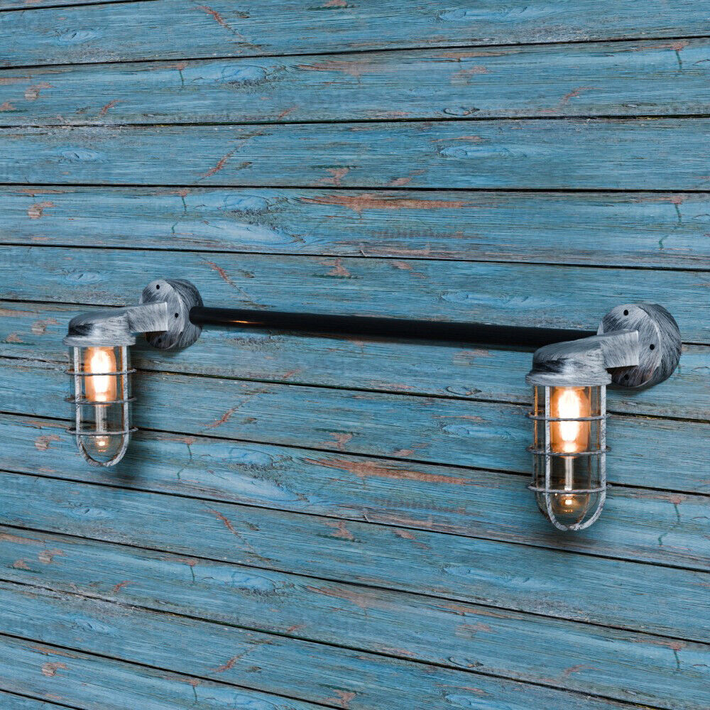Vintage Industrial Bulkhead Retro Cage| Wall Light E27 Fitting ~5988-2