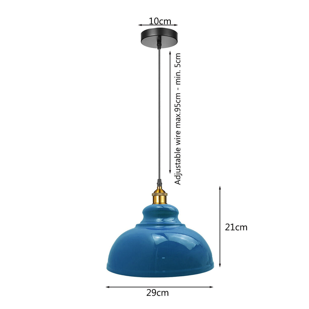 Industrial Dome Pendant Light - E27 Base ~5298-3