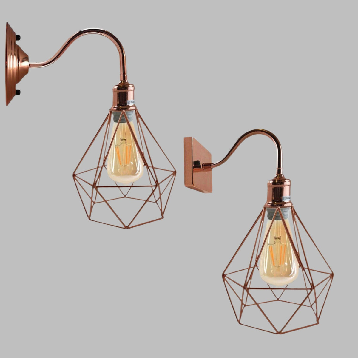 Modern Vintage Sconce Wall Light Cage Lamp Fitting Fixture ~5756-0