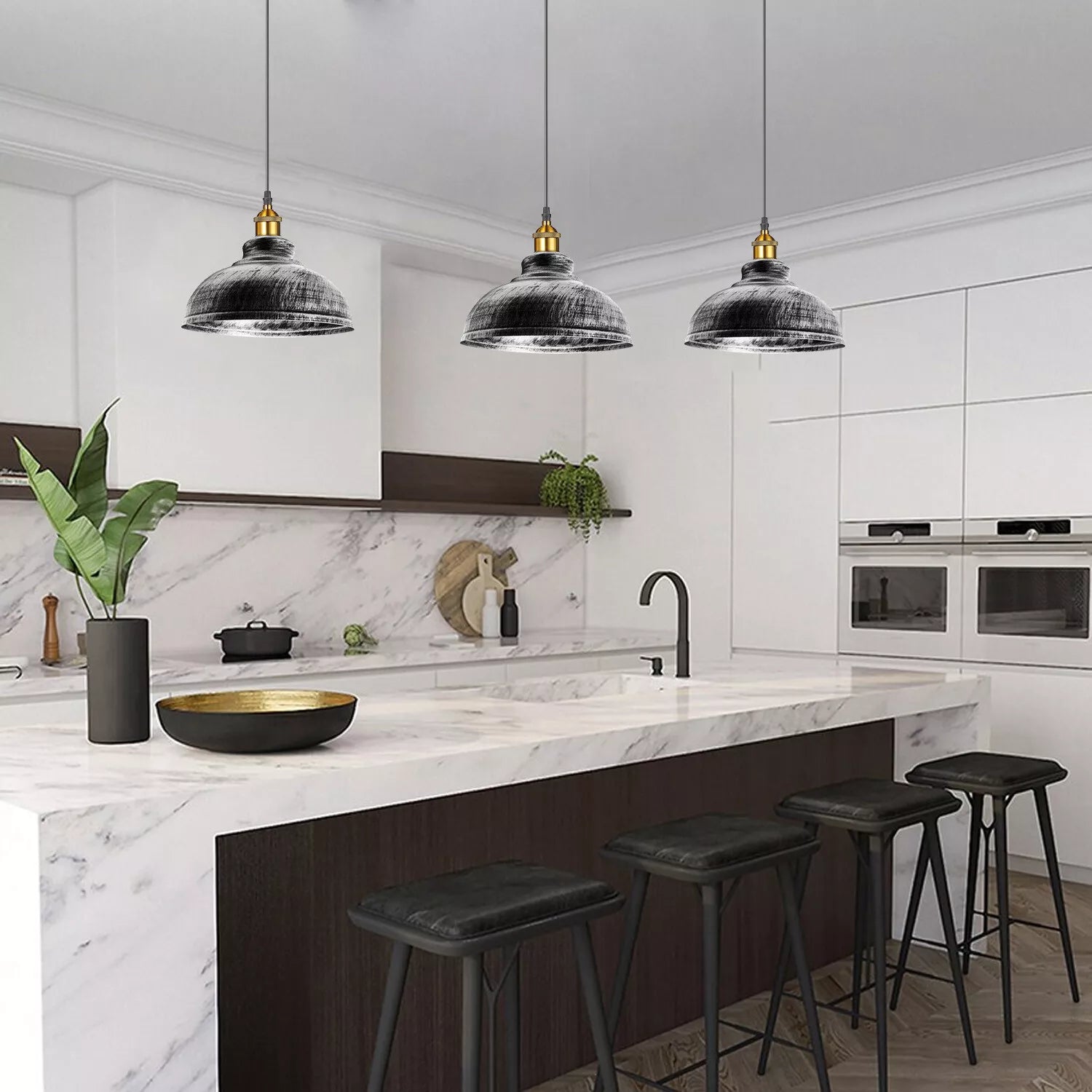 Industrial Dome Pendant Light - E27 Base ~5298-1