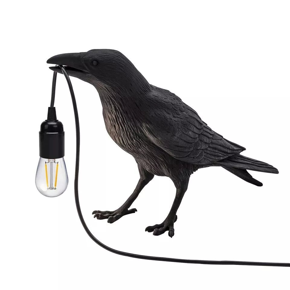 Crow Table Lamp with Free E27 Bulb ~4780-5