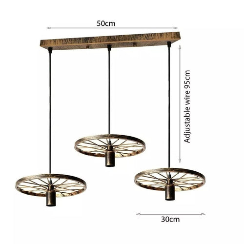 3 Bulb Rustic Farmhouse Pendant Light Fixture ~5786-1