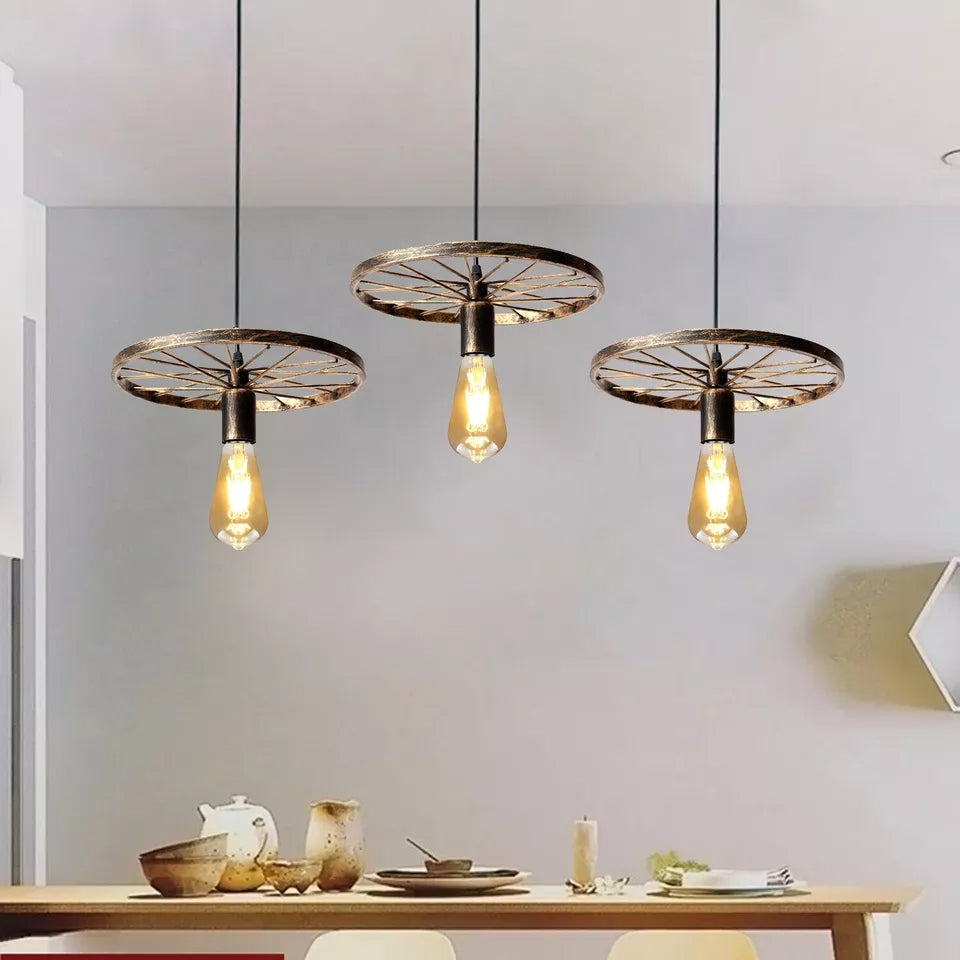 3 Bulb Rustic Farmhouse Pendant Light Fixture ~5786-0