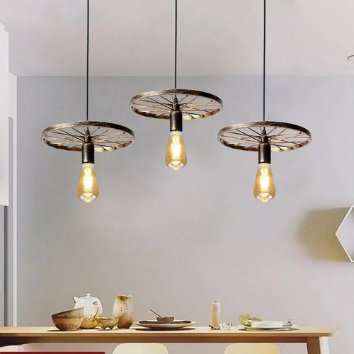 3 Bulb Rustic Farmhouse Pendant Light Fixture ~5786-0