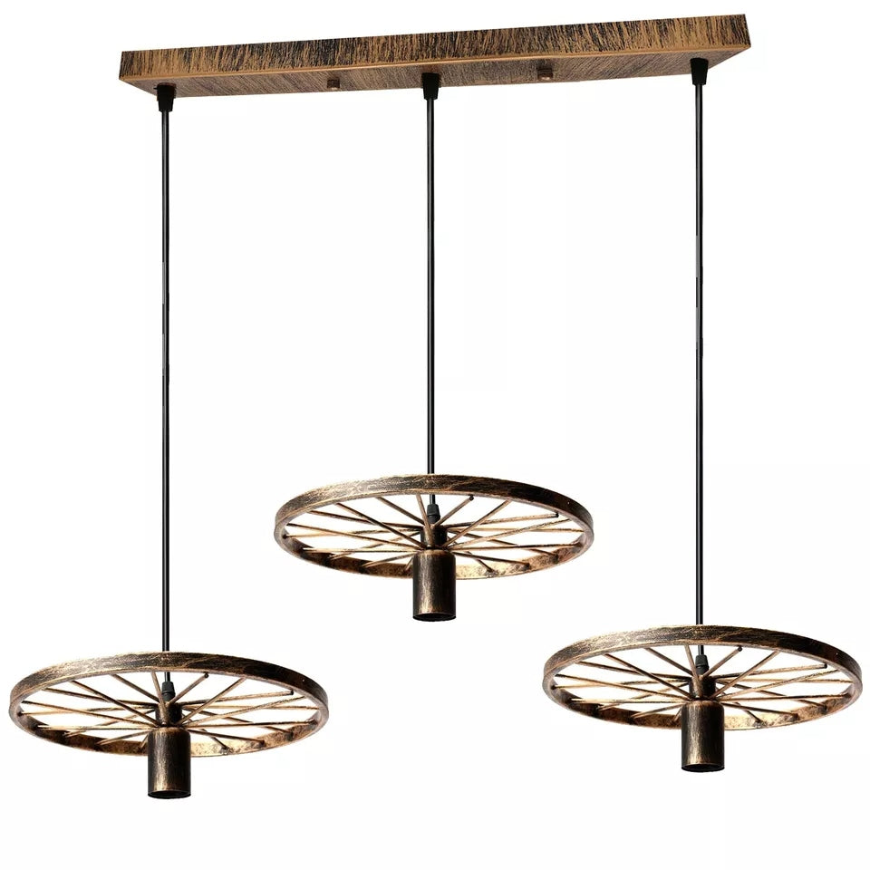 3 Bulb Rustic Farmhouse Pendant Light Fixture ~5786-5