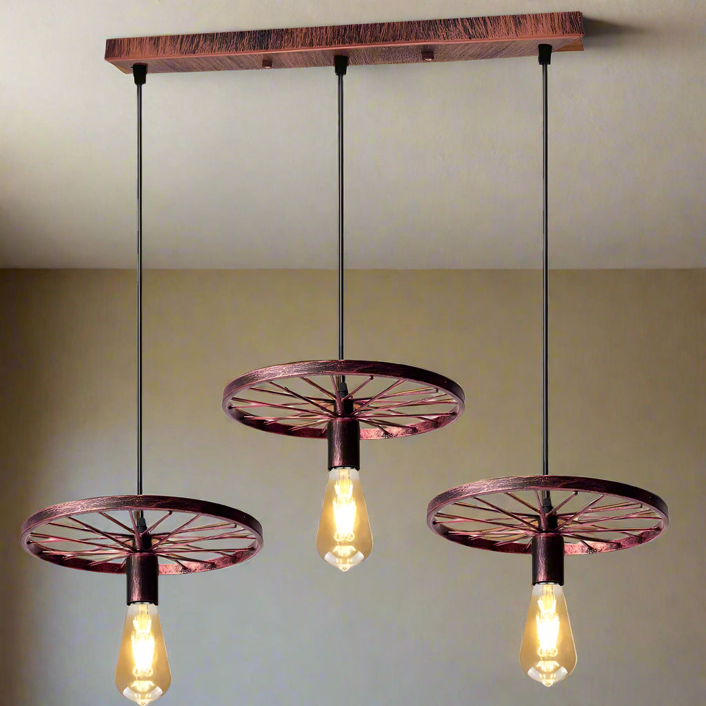 3 Bulb Rustic Farmhouse Pendant Light Fixture ~5786-4