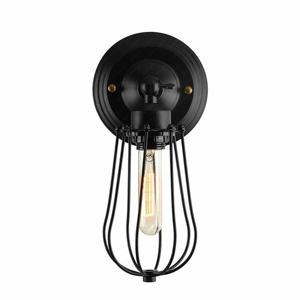 Vintage Industrial Cage Wall Sconce Ceiling Light Porch Lamp ~3549-6