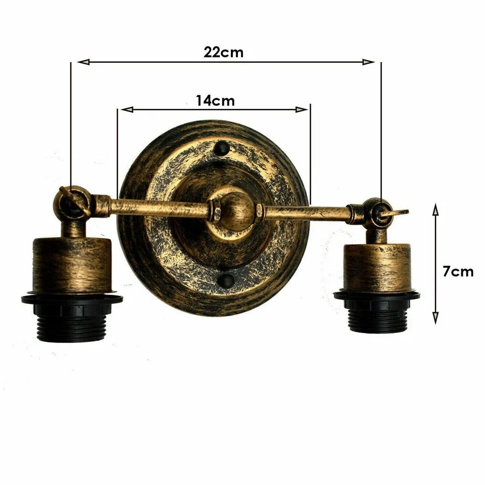 Modern Retro Black Vintage Industrial Wall Mounted Lights Rustic Wall Sconce Shade Lamps Fixture~2282-3